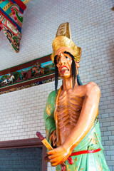 God Statue at Chenghuang Temple in Taichung, Taiwan. The temple was originally built in 1889.