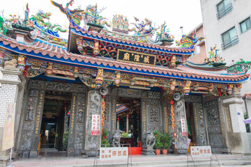 Fototapeta na wymiar Chenghuang Temple in Taichung, Taiwan. The temple was originally built in 1889.