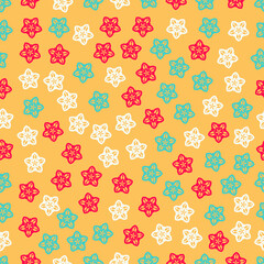 Seamless flowers Pattern. Abstract texture designs can be used for backgrounds, motifs, textile, wallpapers, fabrics, gift wrapping, templates. Vector