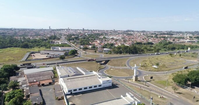 Aerial view of the Pirassununga city, S&atilde;o Paulo / Brazil.