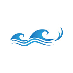 Water wave icon vector