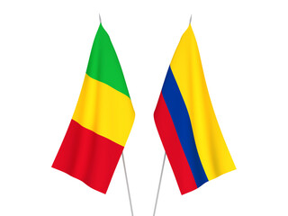 Colombia and Mali flags