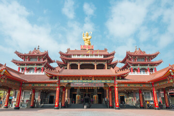 Fototapeta na wymiar Xinying Taizi Temple in Yanshuei District, Tainan, Taiwan. Temple was originally built in 1688, New Temple built in 1992.
