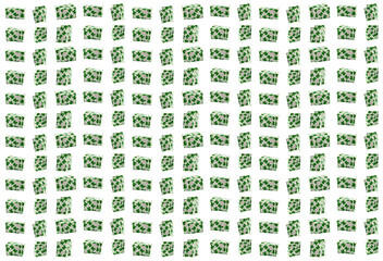 St. Patrick's gift box pattern mini badge on isolated background festive design base