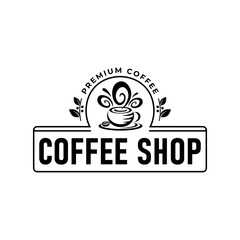 Fototapeta premium Coffee Shop Badge Logo Template