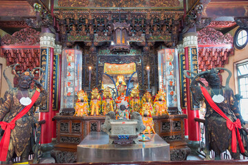 Hubi Temple (Yanshui Matsu Temple) in Yanshuei District, Tainan, Taiwan. Temple was originally...