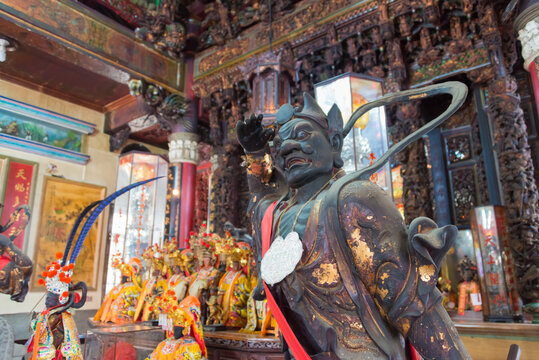 Hubi Temple (Yanshui Matsu Temple) in Yanshuei District, Tainan, Taiwan. Temple was originally built in 1623.