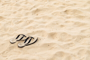 white slates with black lines on a white background tropical beach design with copy space