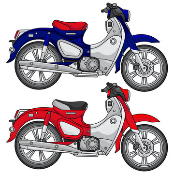 simple classic motorcycle vector