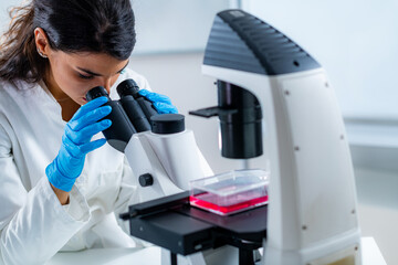 Female Junior Researcher in the Lab