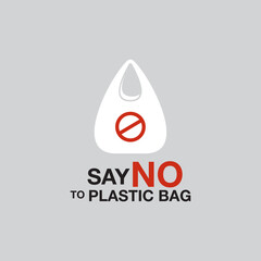 Plastic bag campaign design template