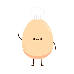 Egg character design. Egg on white background.
