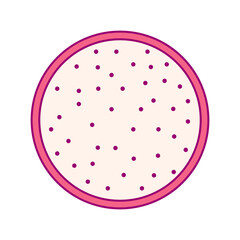 vector template round fruit. print for disposable tableware