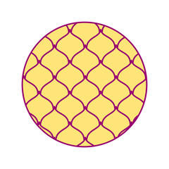 vector template round fruit. print for disposable tableware
