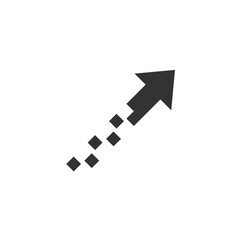 Arrow icon in trend style. Vector