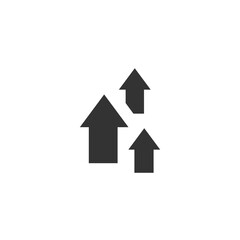 Arrow icon in trend style. Vector
