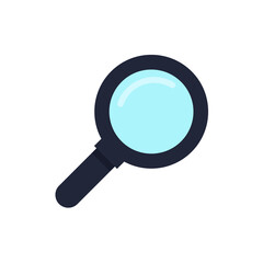 Magnifying glass flat, Magnifying glass icon, vector illustration isolated on white background