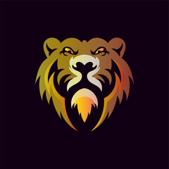 Abstract tiger face mascot logo template - Eps 10