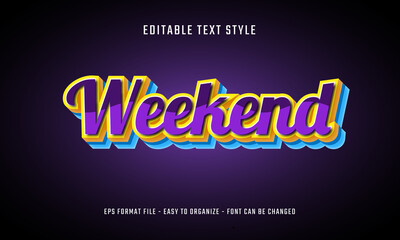 Editable text effects colorful style