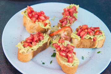 Platos de menu restaurante