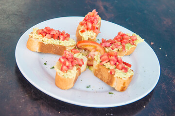 Platos de menu restaurante
