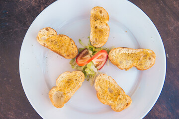 Platos de menu restaurante