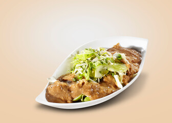 Mixed vegetables with the peanut sauce. In Indonesia it is called 