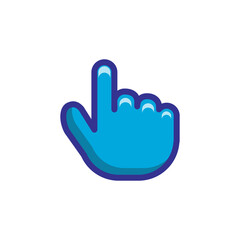finger touch icon color style design