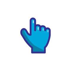 finger touch icon color style design