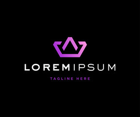 Crown logo design template vector