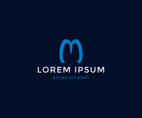 Letter M logo design template