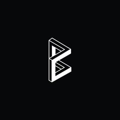 Professional Innovative 3D Initial B logo and BB logo. Letter B BB Minimal elegant Monogram. Premium Business Artistic Alphabet symbol and sign