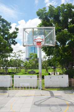Basketball court that no one uses.