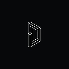 Professional Innovative 3D Initial D logo and DD logo. Letter D DD Minimal elegant Monogram. Premium Business Artistic Alphabet symbol and sign