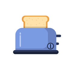 Toaster vector illustration in flat design isolated on white background. Breakfast concept. Toaster icon 