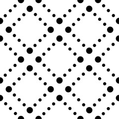 Design seamless monochrome pattern with circle and square.