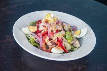 Platos de menu restaurante