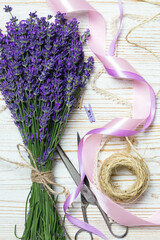 lavender bouquet on a white  background