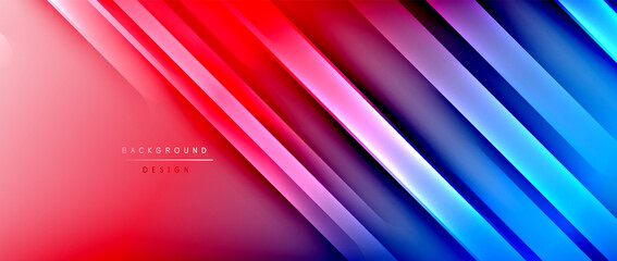 Bright gradient neon lines abstract background