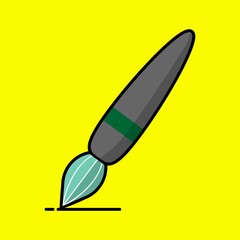 Vector brush icon. Illustration of drawing.