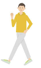 Illustration of a man walking