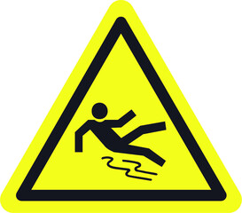 Warning slippery sign