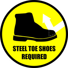 Steel toe shoes required