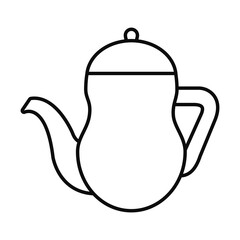 tea jug icon, line style