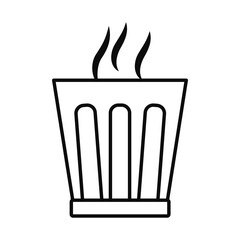 hot drink cup icon, line style