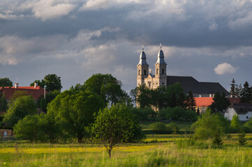 Evening landscape at Sumuleu (Csiksomlyo), Miercurea Ciuc, Harghita county, Romania