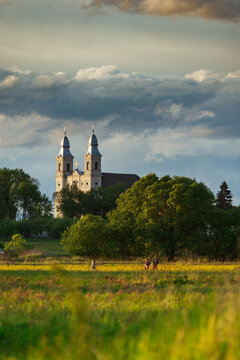 Evening landscape at Sumuleu (Csiksomlyo), Miercurea Ciuc, Harghita county, Romania