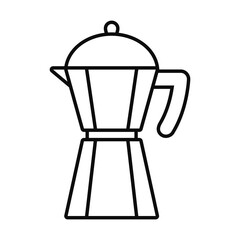 italian coffee maker icon, line style