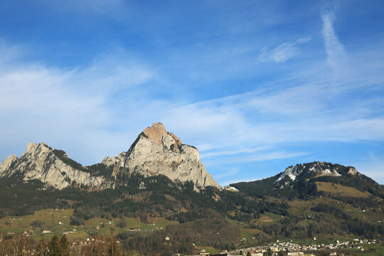 Mythen mountains and Rothenfluh