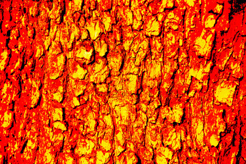 Red abstract textured tree bark background.red-hot tree bark.